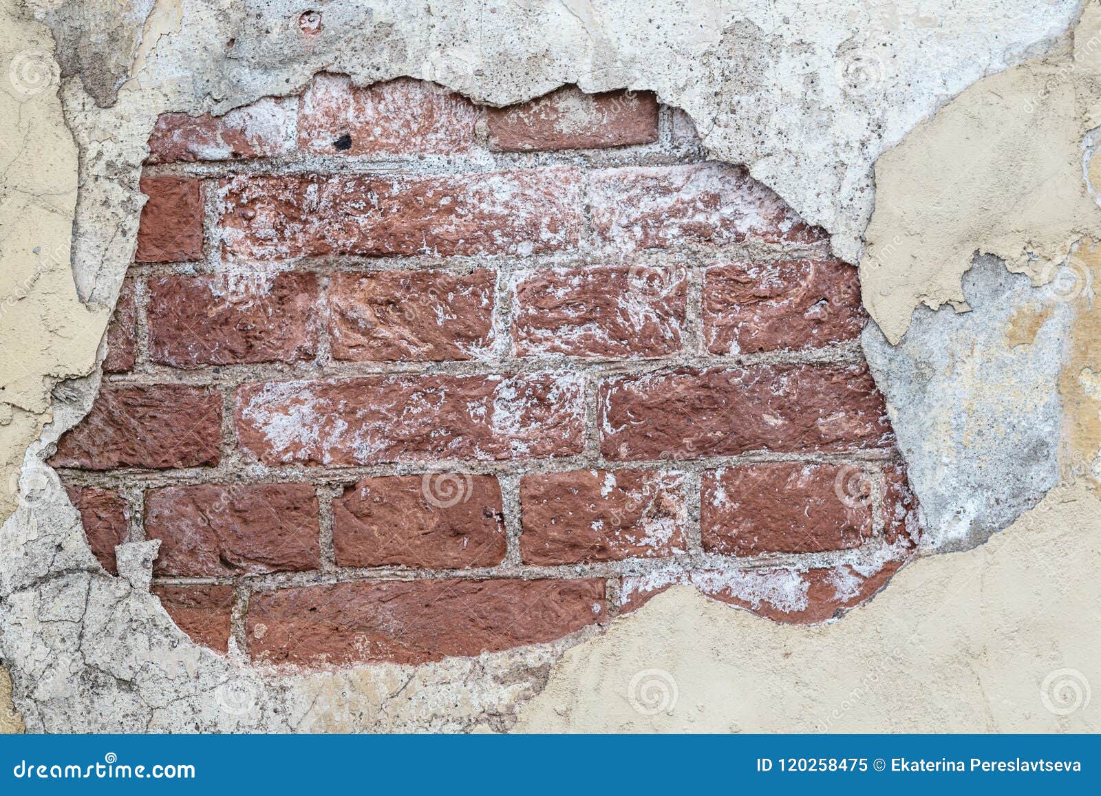 The Texture of Peeling Paint on a Brick Wall Stock Image Image of
