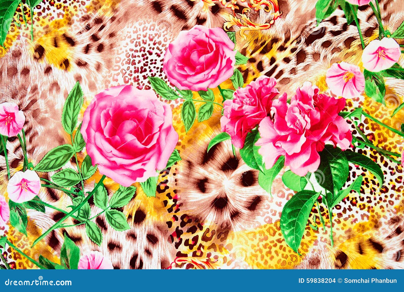 Texture Of Print Fabric Striped Leopard Stock Photo - Image: 59838204