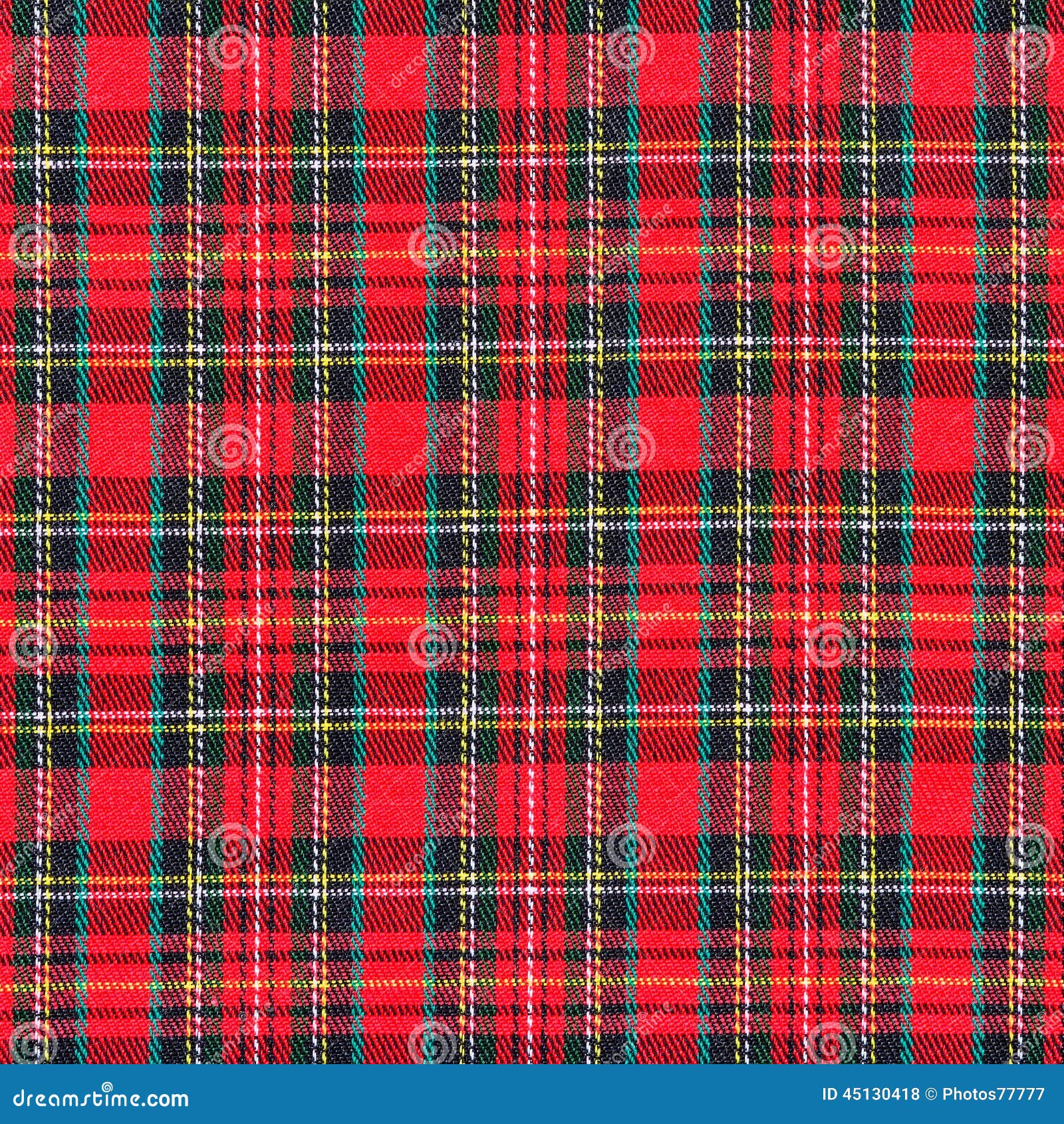 Texture of Red Plaid Fabric Stock Photo - Image of tartan, pattern: 45130418