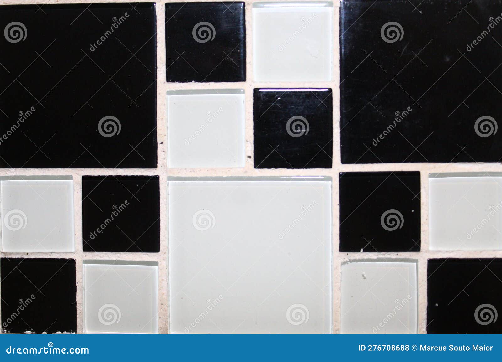 Texture in Small and Large Geometric Squares with Predominance of Black  Color Stock Photo - Image of structure, ceramic: 276708688