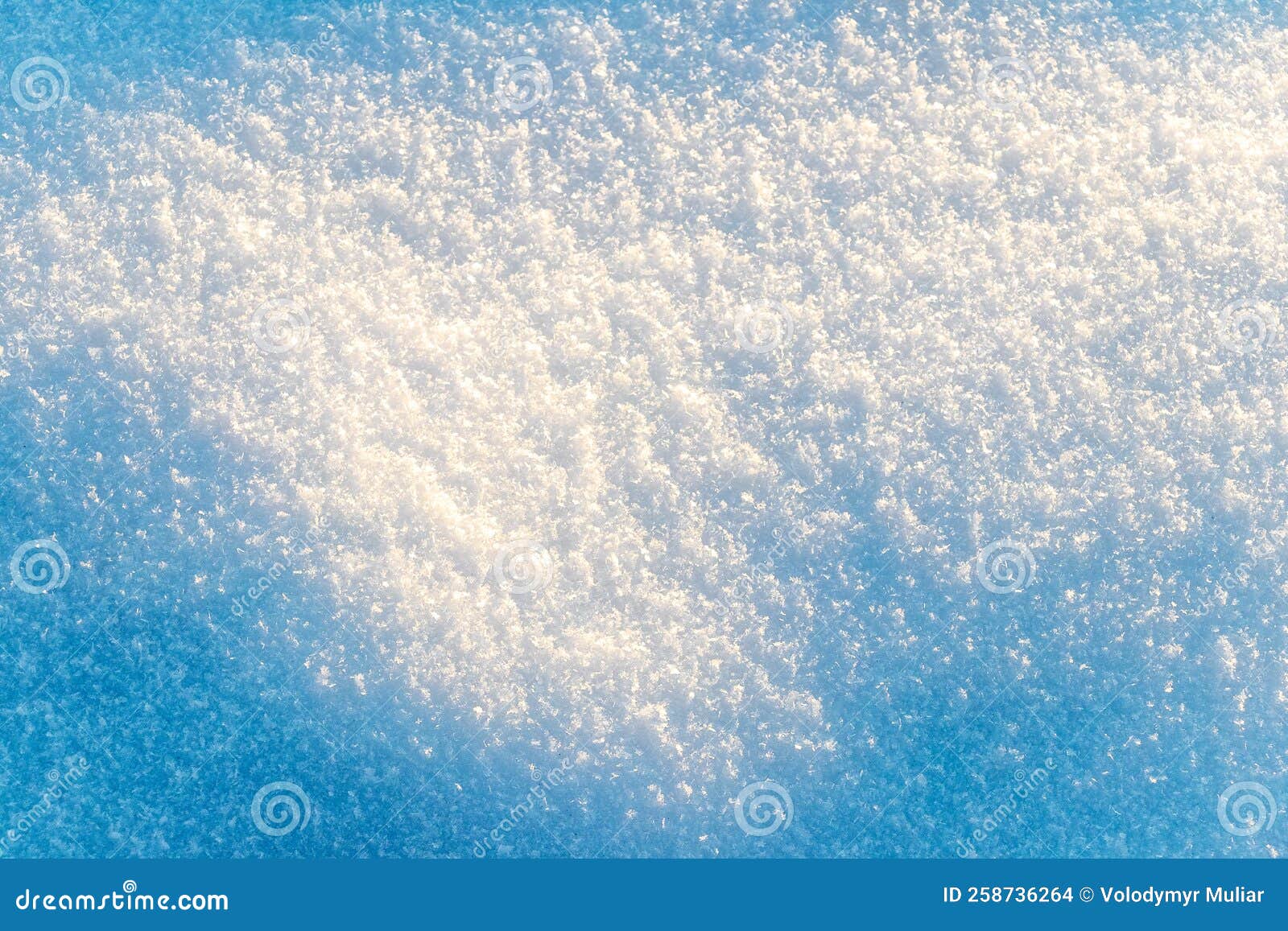 Texture of Snow in Sunny Weather. Snow Cover with Snow Crystals Stock