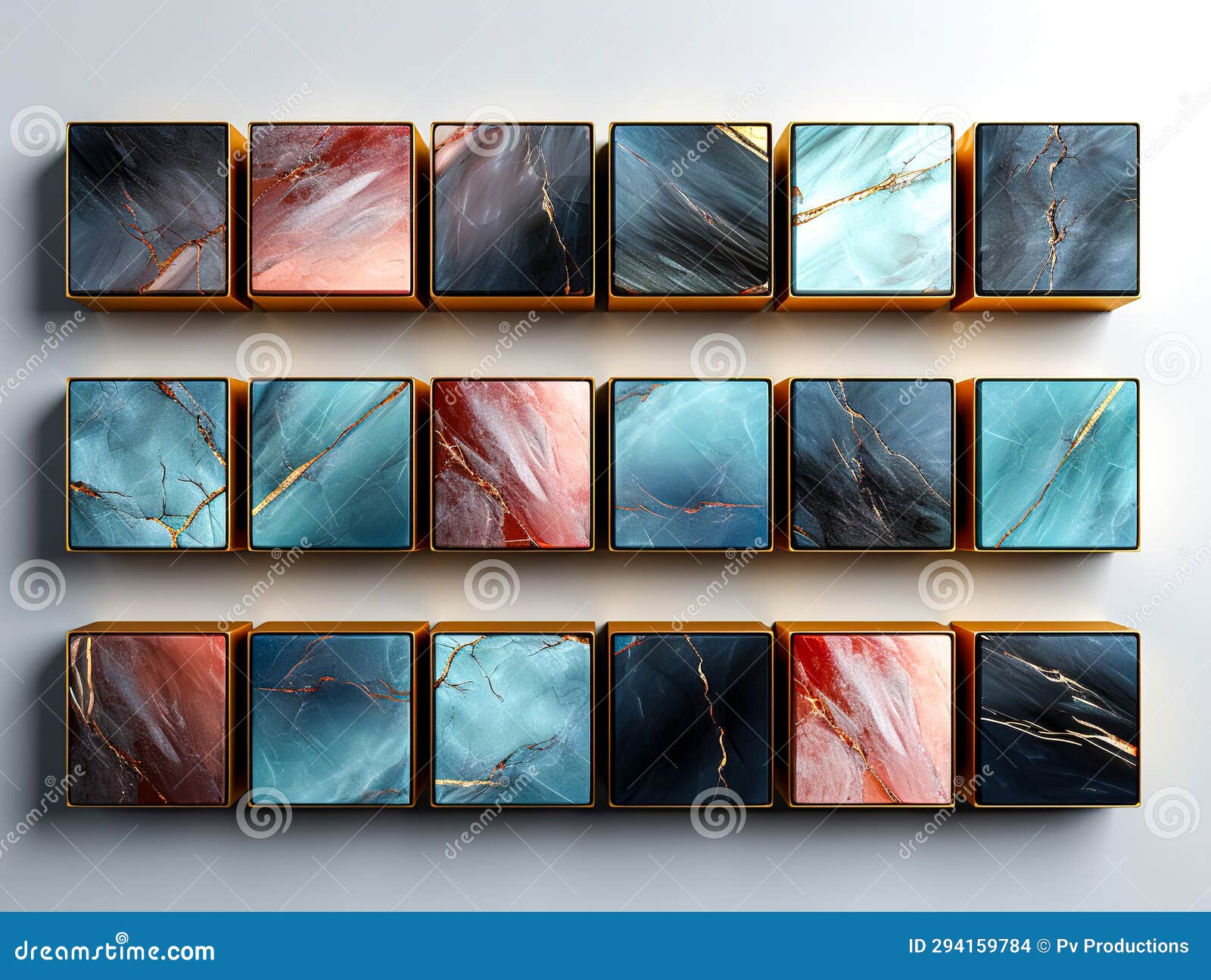 Texture Square Plates Set, Palette Design Template. Stock Photo Image