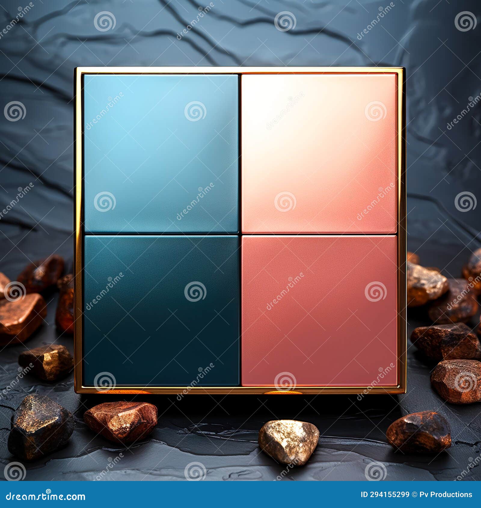 Texture Square Plates Set, Palette Design Template. Stock Illustration
