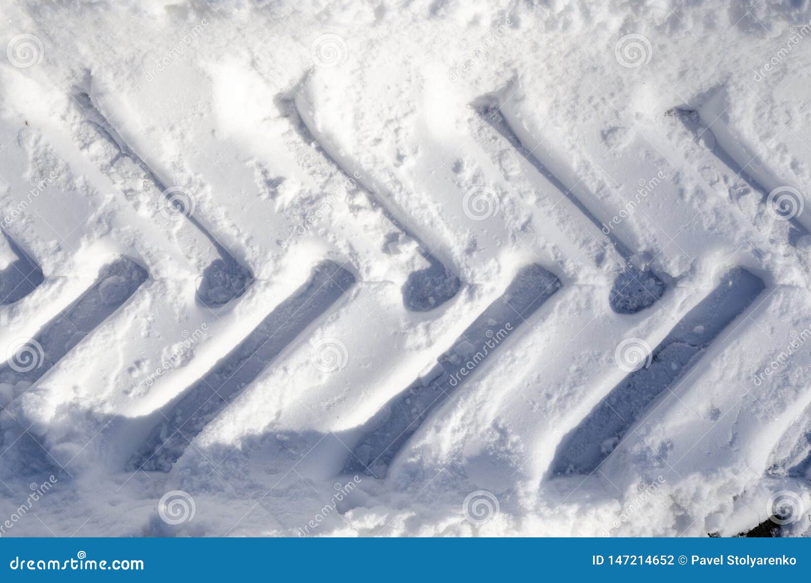 Texture Trace of Tractor Tires in the Snow Stock Photo Image of cold, surface 147214652