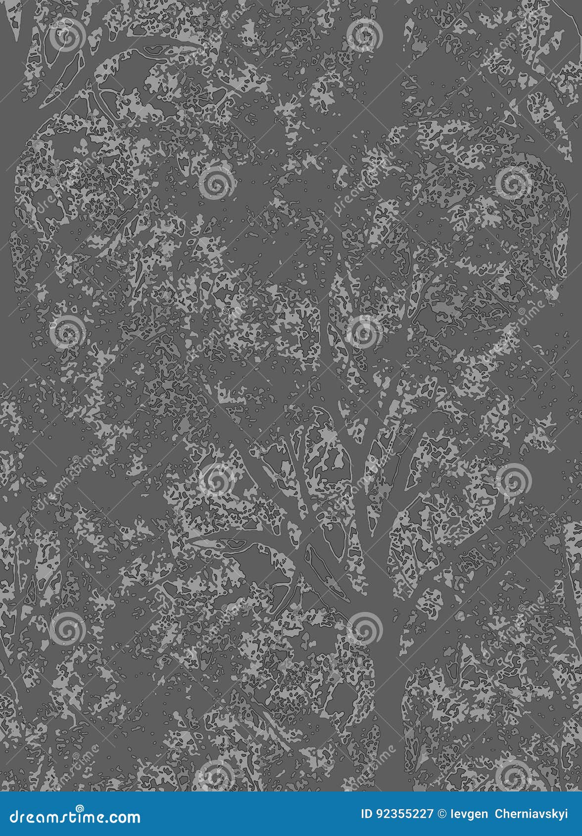 Texture Trees Wallpaper for Interior Design Stock Vector Illustration