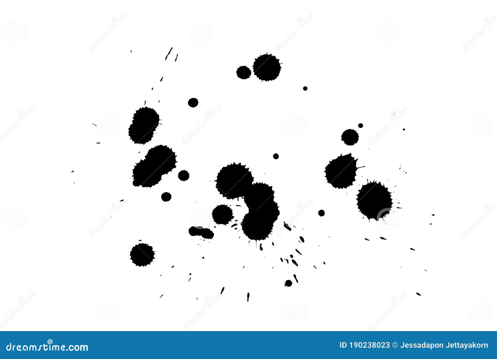 Texture Vector Abstract Ink Drops on White Paper Background Stock ...