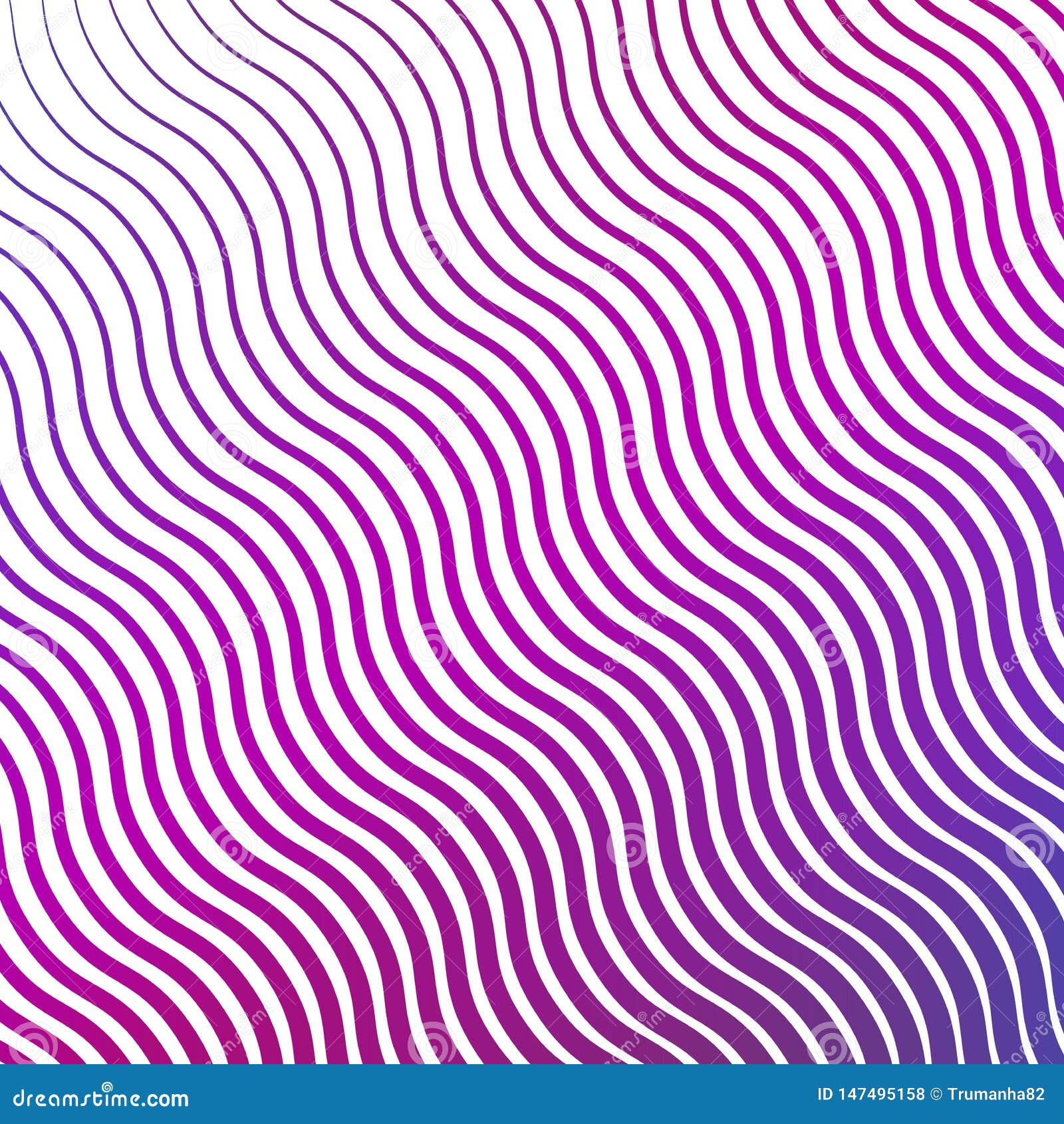 Purple Diagonal Wavy Lines Texture in White Background Stock Vector