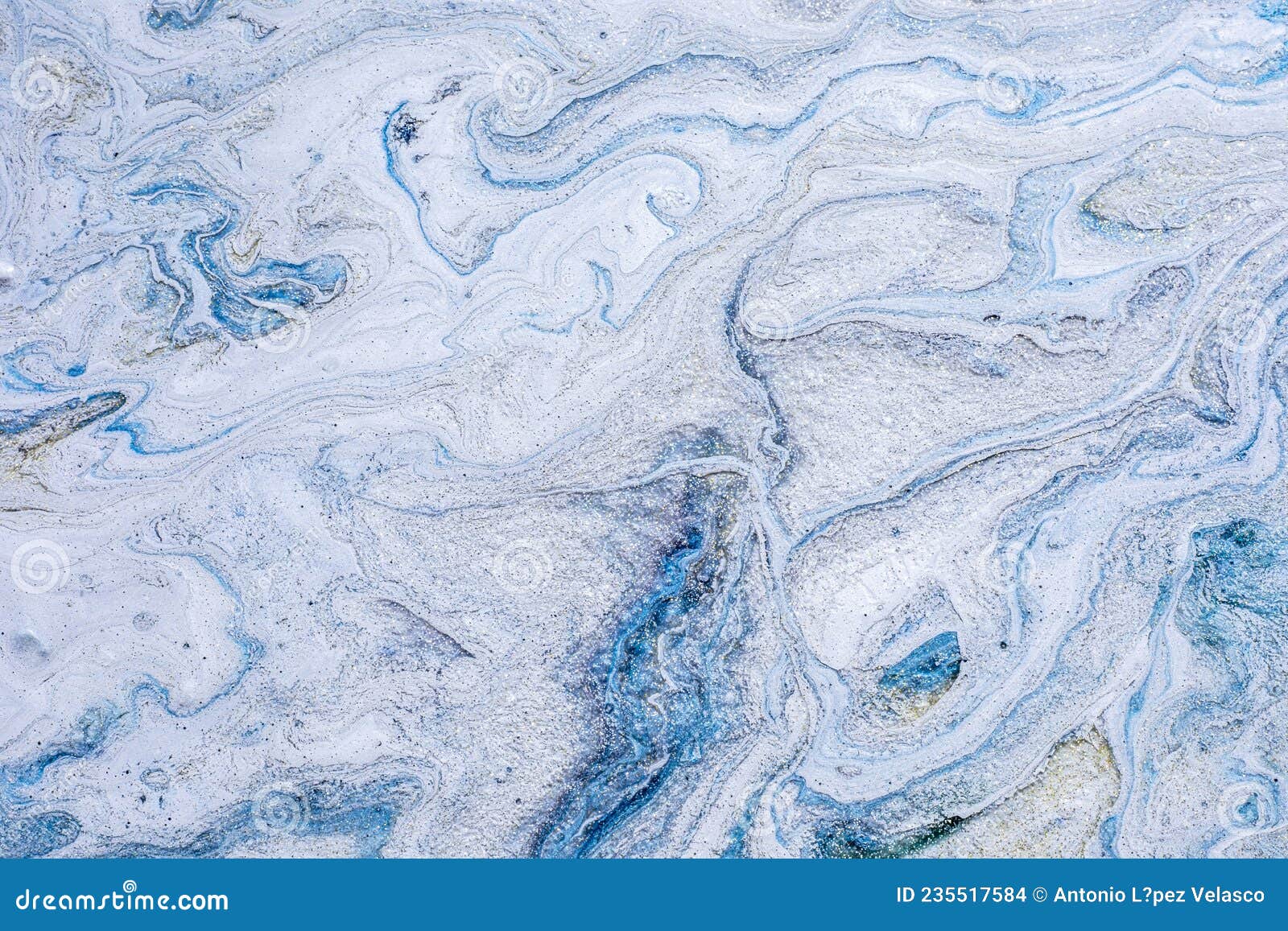 texture of white and blue shiny marble