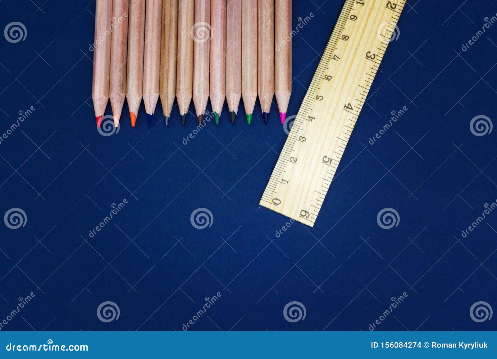 Texture Wood Colored Pencils. Colored Pencils Macro Stock Photo Image
