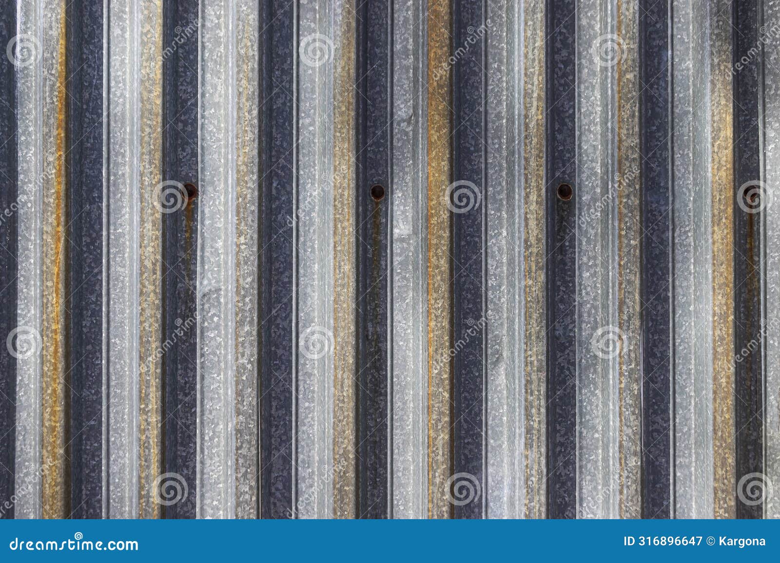 texture of zinc covered wave-d steel sheet as an industrial background
