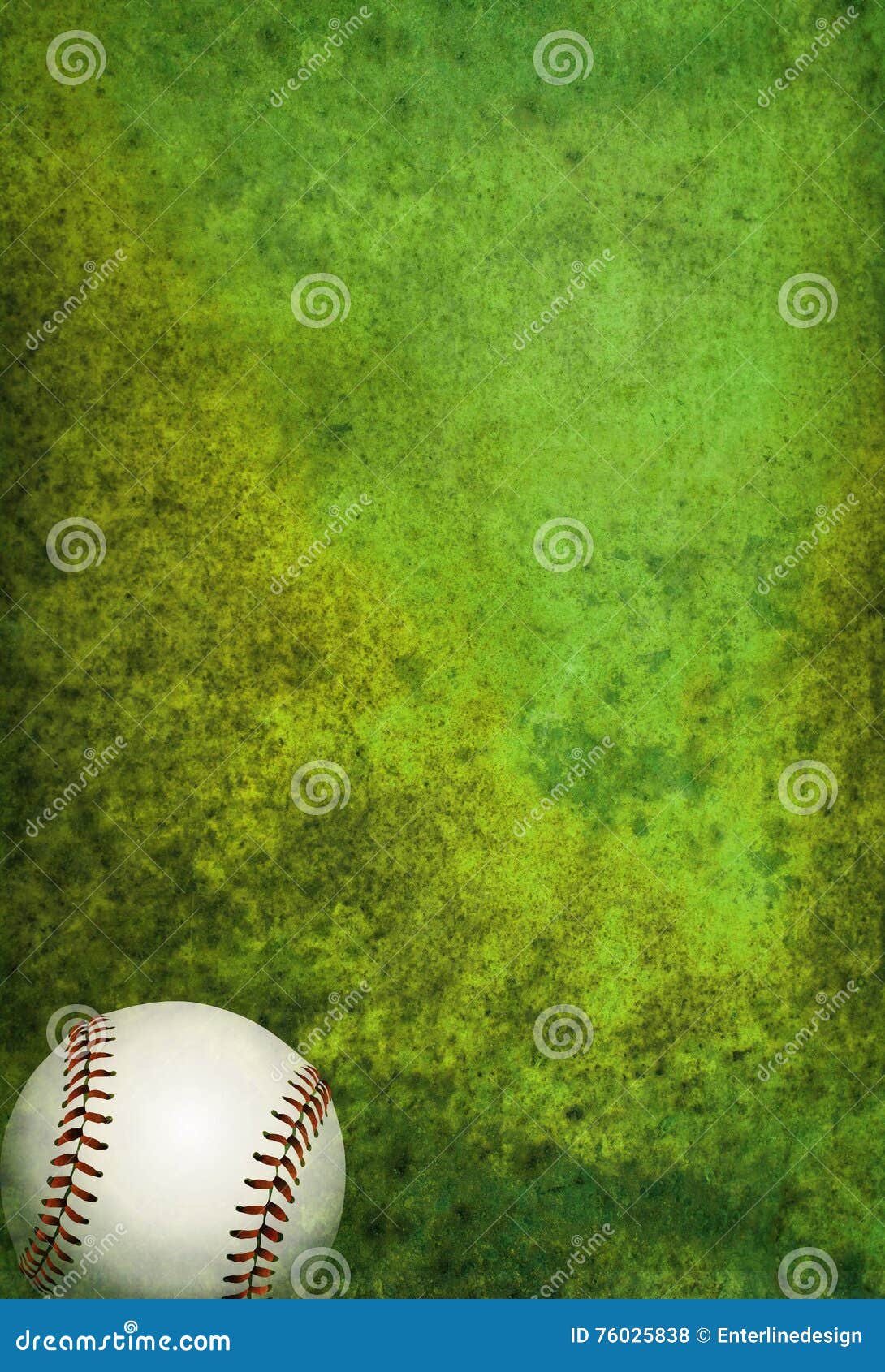Textured Baseball Field Background with Ball Stock Illustration