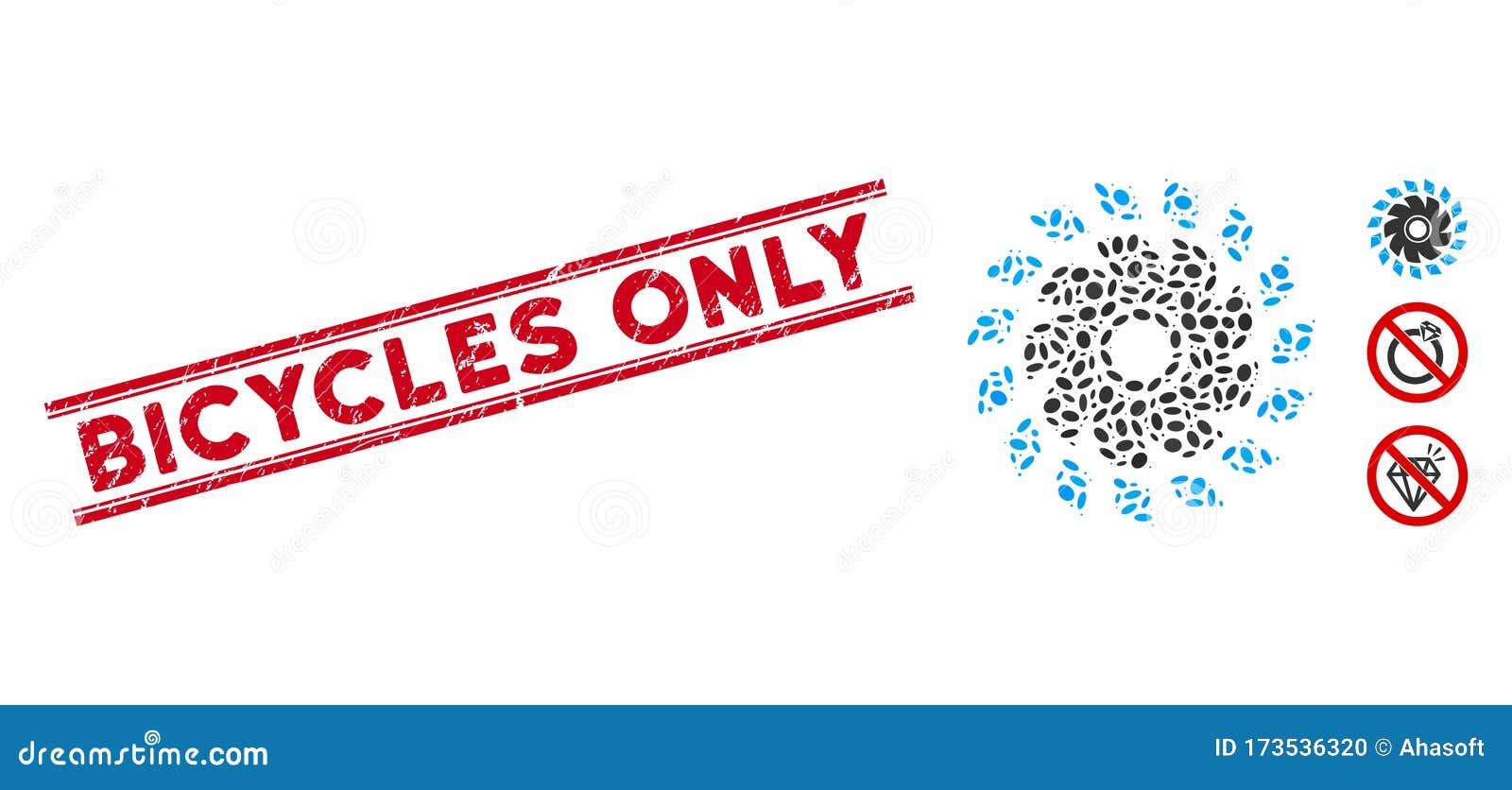 textured bicycles only line seal and mosaic ethereum propeller icon