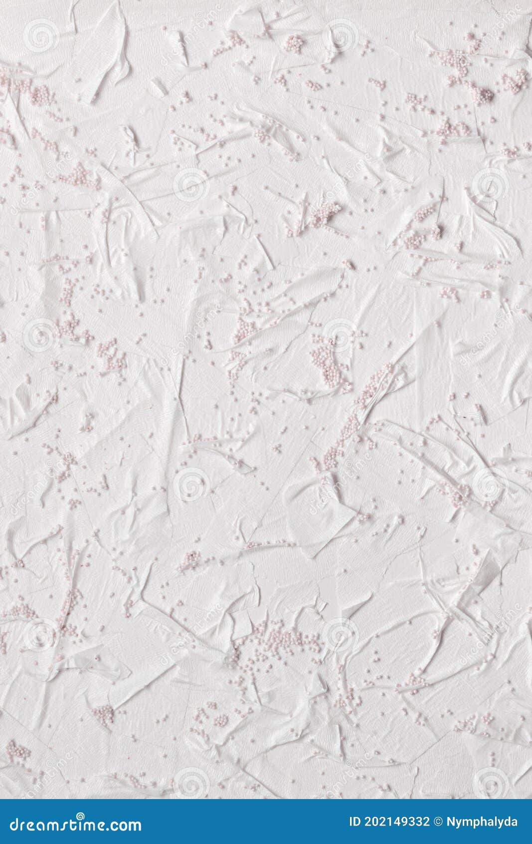 Textured Handmade Paper with Pieces of Adhesive Tape and Beads