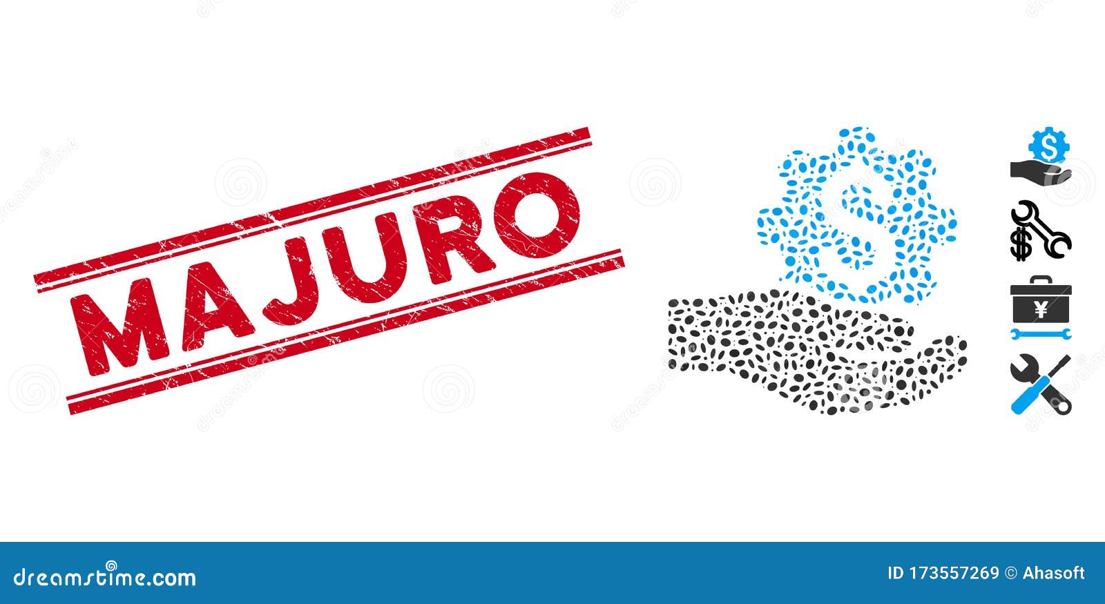 textured majuro line seal with mosaic engineering service price icon