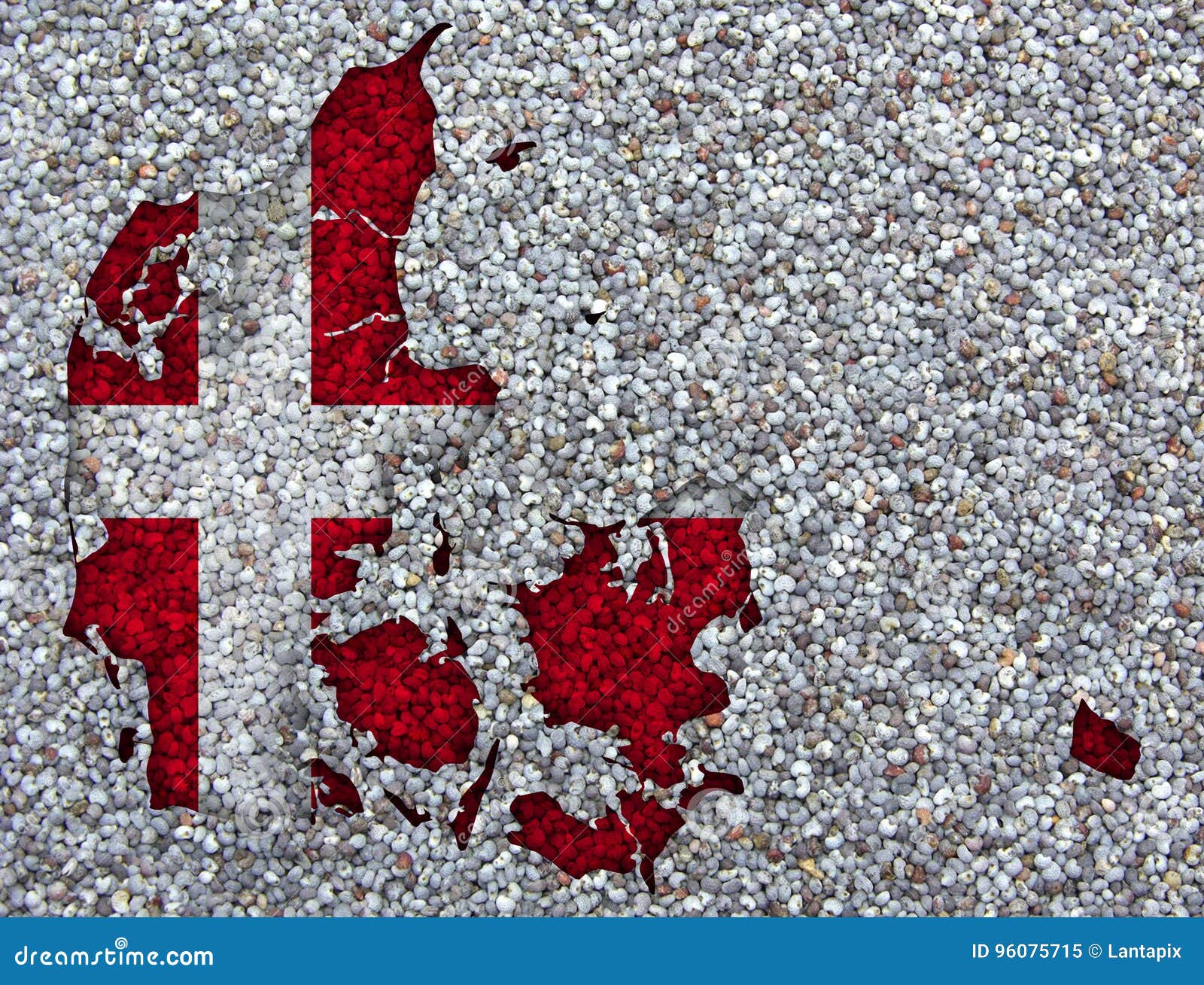 Textured Map of Denmark in Nice Colors Stock Image Image of flag