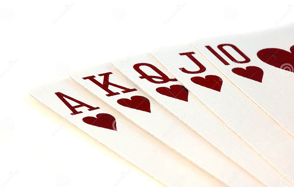 Textured Playing Cards on White Stock Photo Image of flush, texture