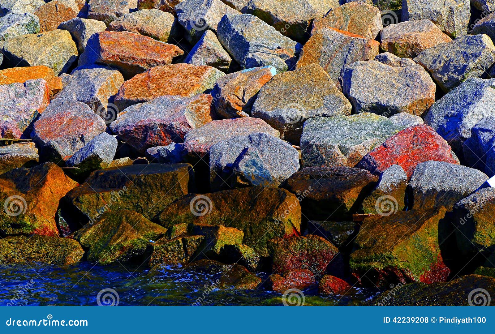 Textured Rocks of a Sea Wall Stock Photo Image of construction