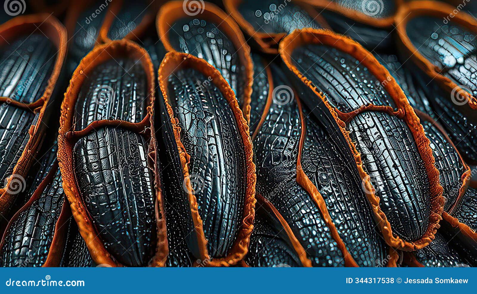 textured surface of hardened wing cases