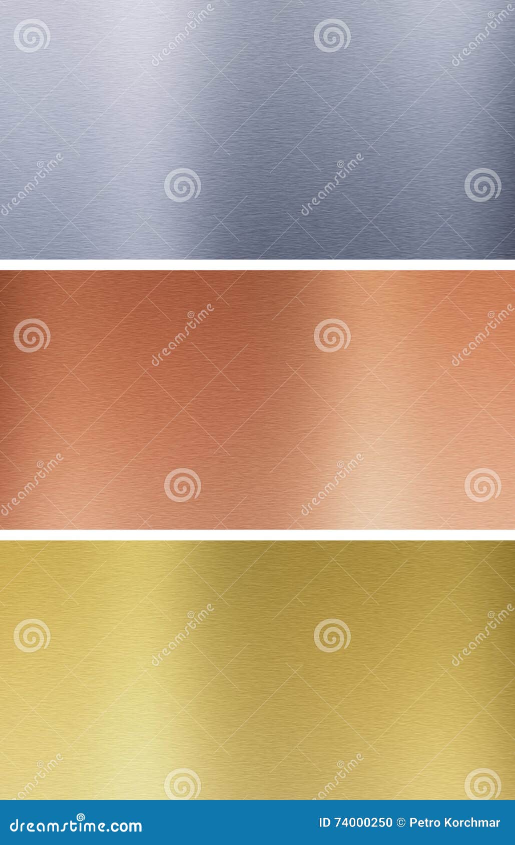 Textures D'aluminium, De Bronze Et De Laiton Photo stock Image du