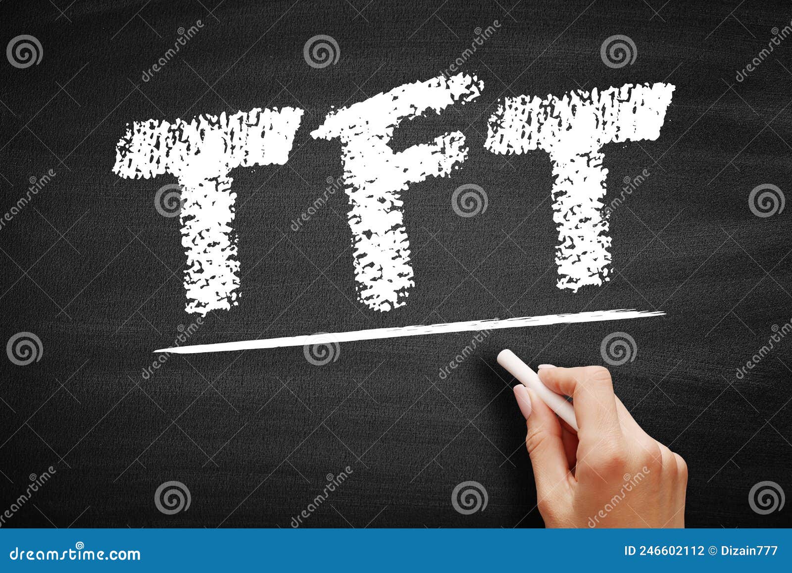 TFT Thin Film Transistor Acronym, Technology Text Concept on