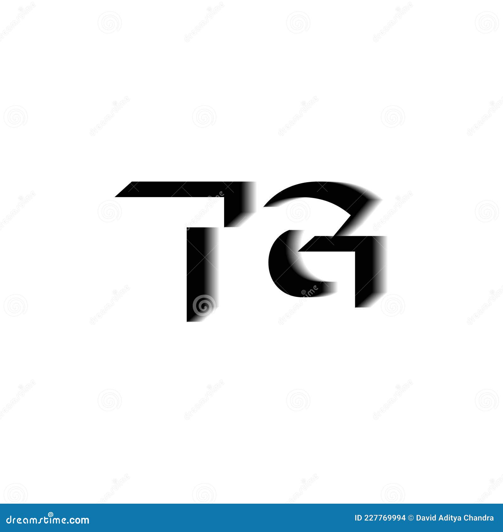 TG Monogram Shadow Shape Style Stock Vector - Illustration of emblem,  graphic: 227769994