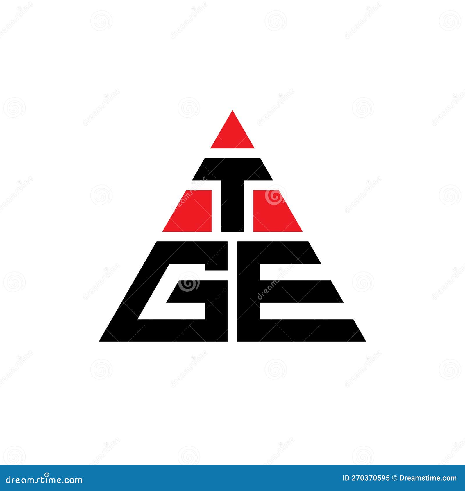 tge triangle letter logo  with triangle . tge triangle logo  monogram. tge triangle  logo template with red