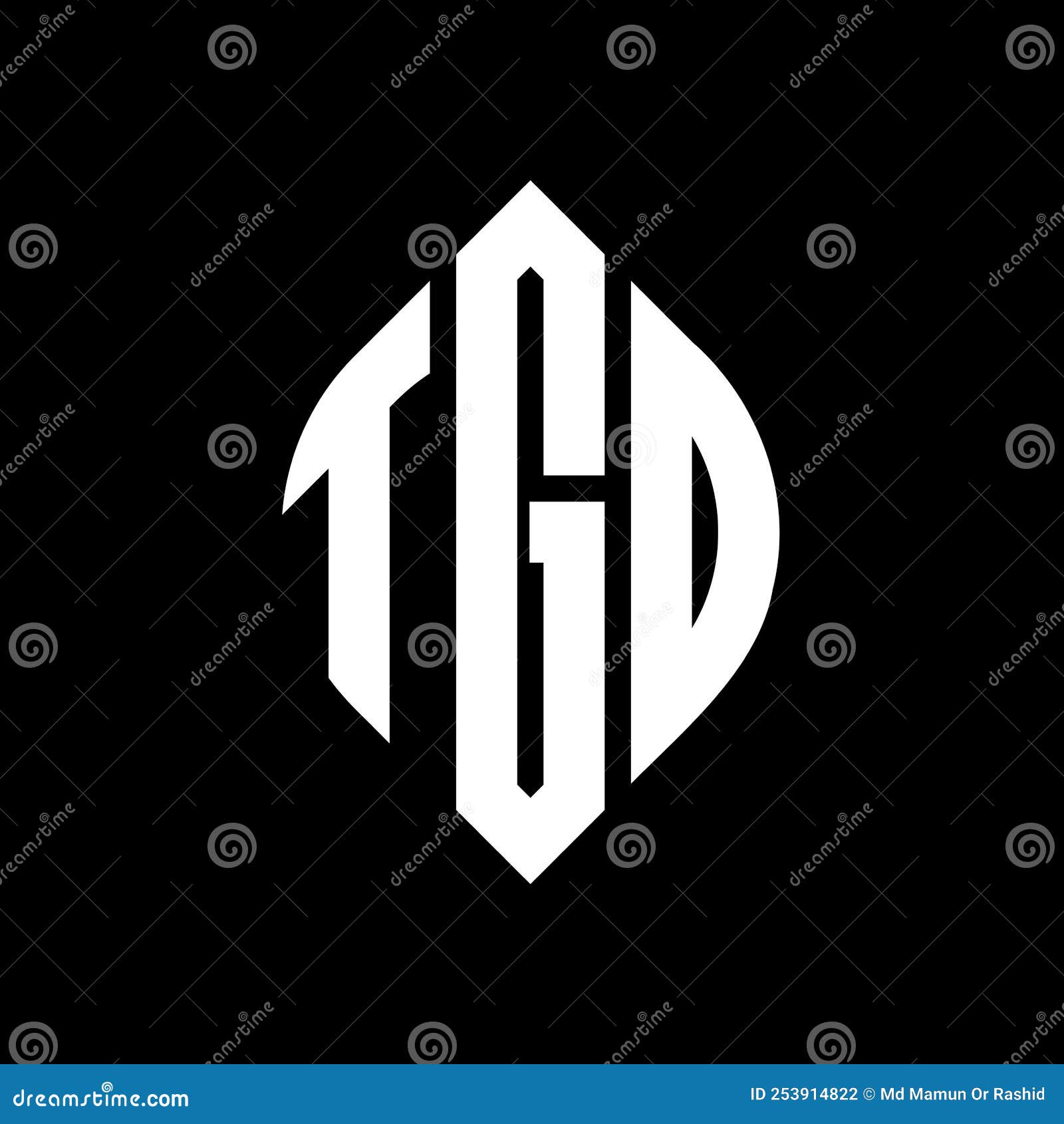 tgo circle letter logo  with circle and ellipse . tgo ellipse letters with typographic style. the three initials form a