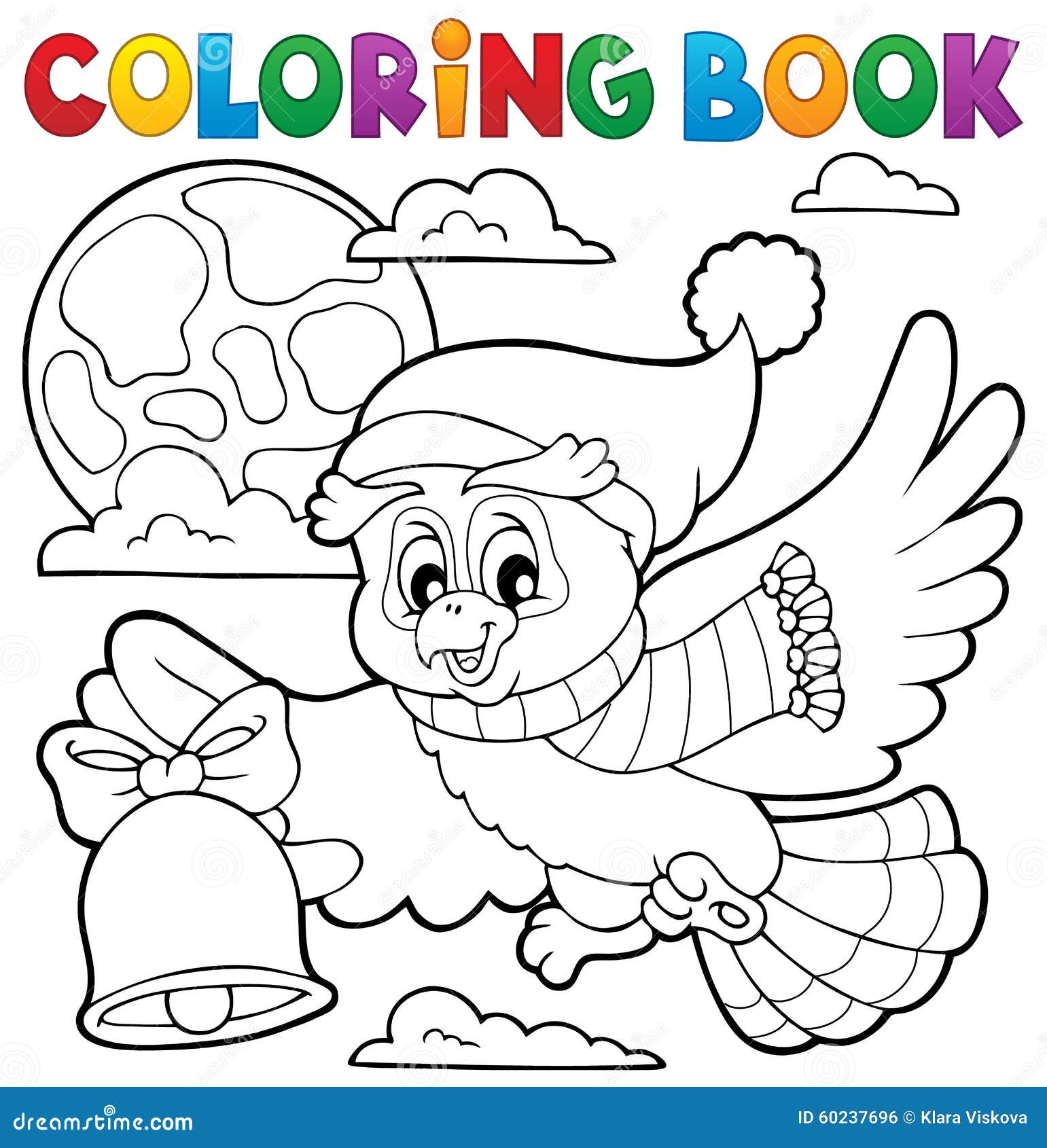 Th¨me 1 de hibou de No l de livre de coloriage