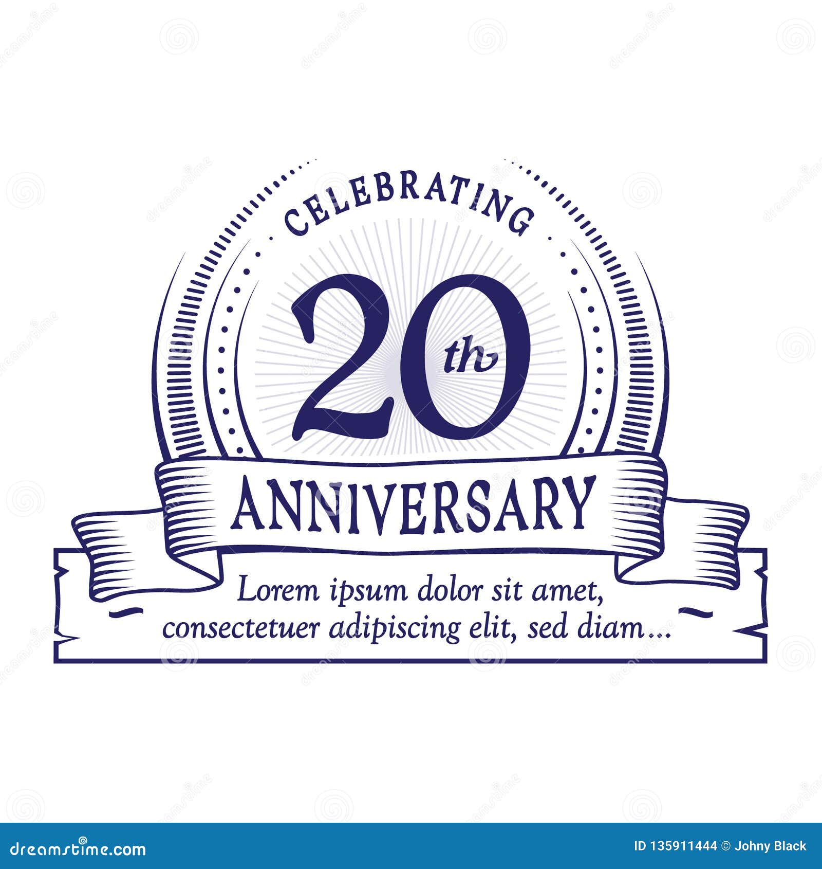 22th Anniversary Design Template. 22 Years Logo. Twenty Years Intended For Anniversary Certificate Template Free