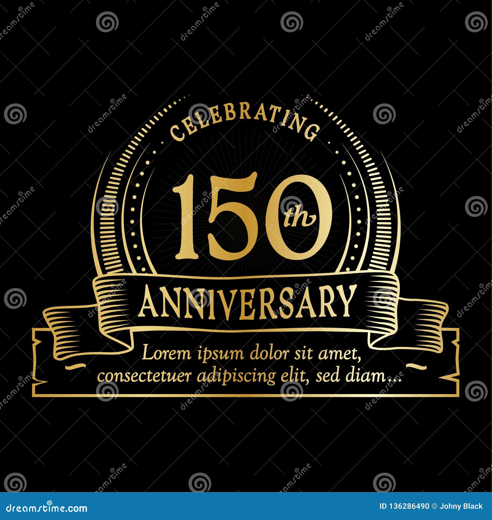 150th Anniversary Design Template 150 Years Logo 150 Years Vector And