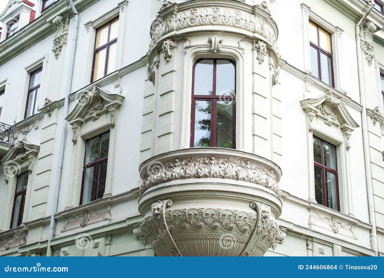 19th ancient white house neobaroque style in lviv, ukraine