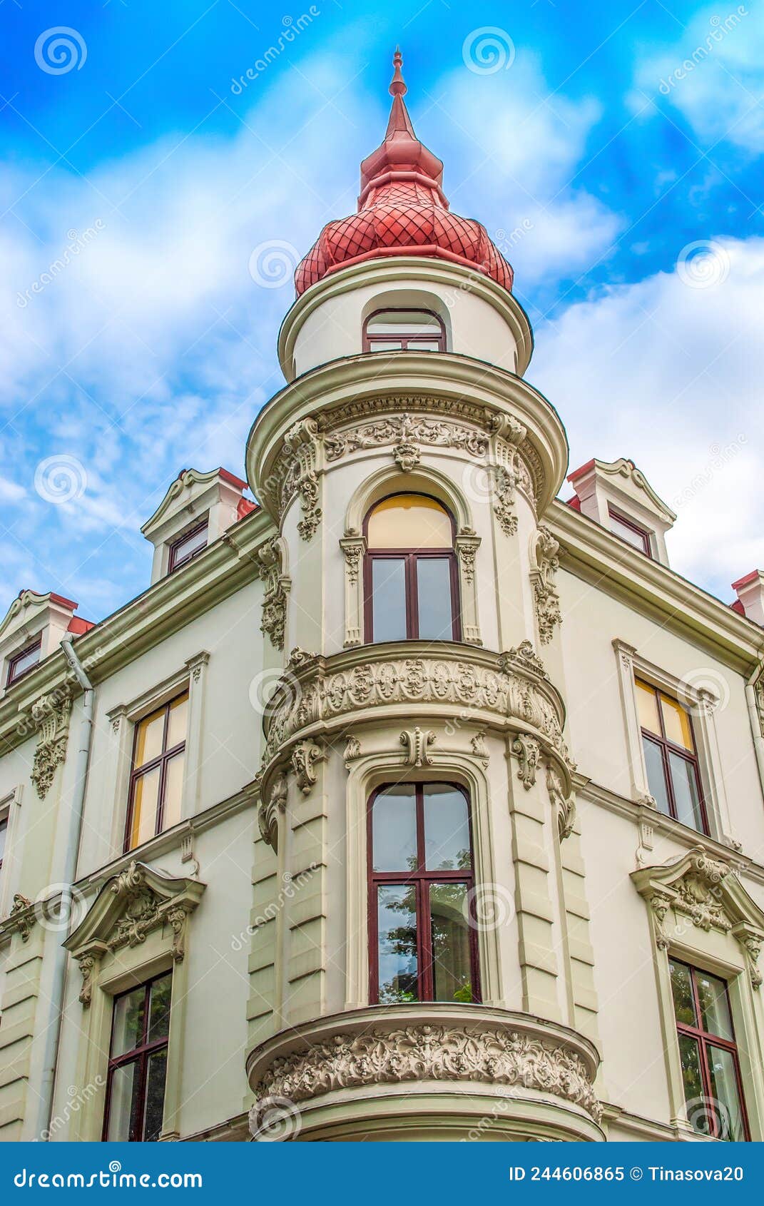 19th ancient white house neobaroque style in lviv, ukraine