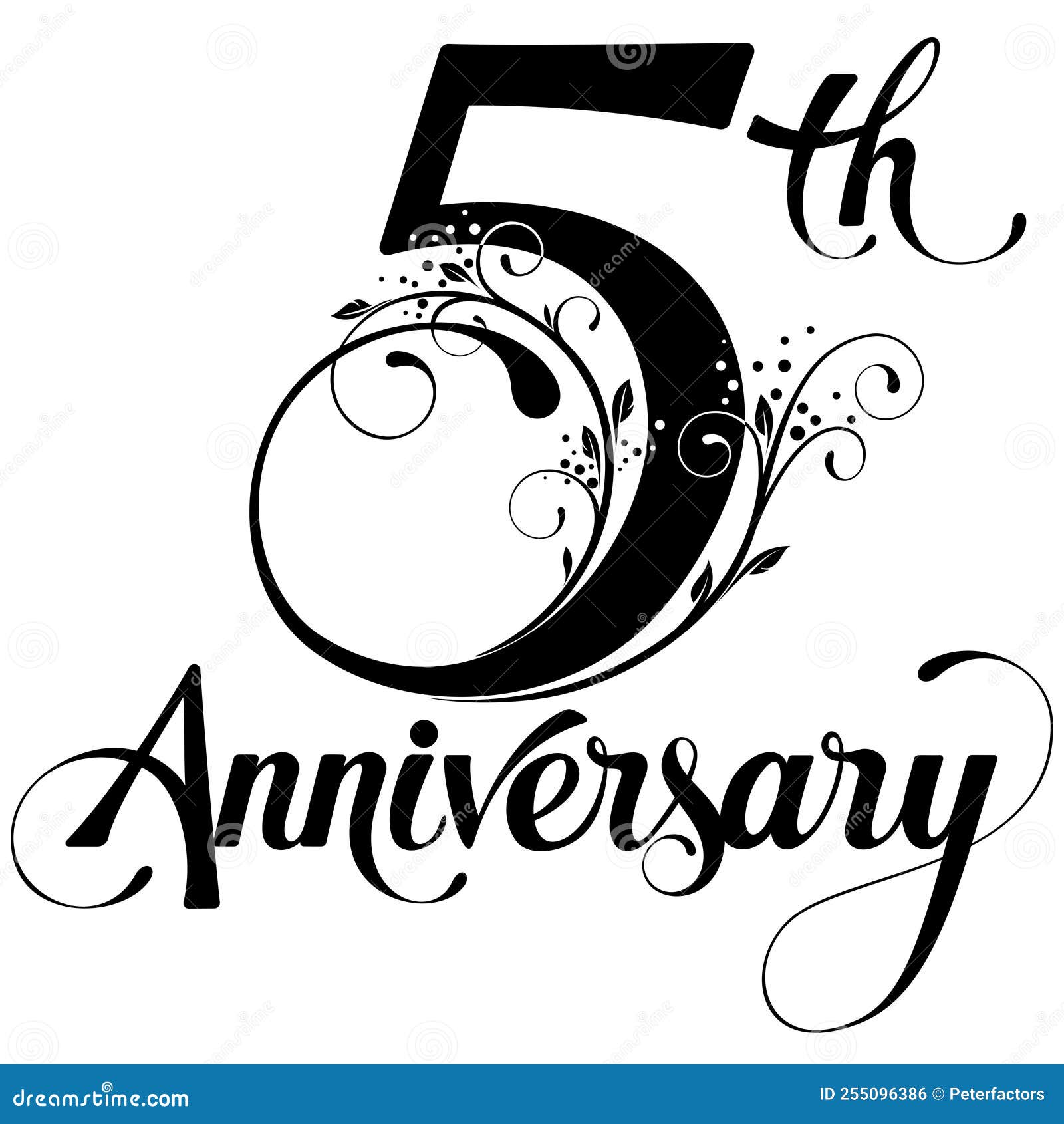 5th Anniversary Custom Calligraphy Text Stock Vector Illustration of special lines: 255096386 5th Anniversary Custom Calligraphy Text Stock Vector Illustration of special lines: 255096386
