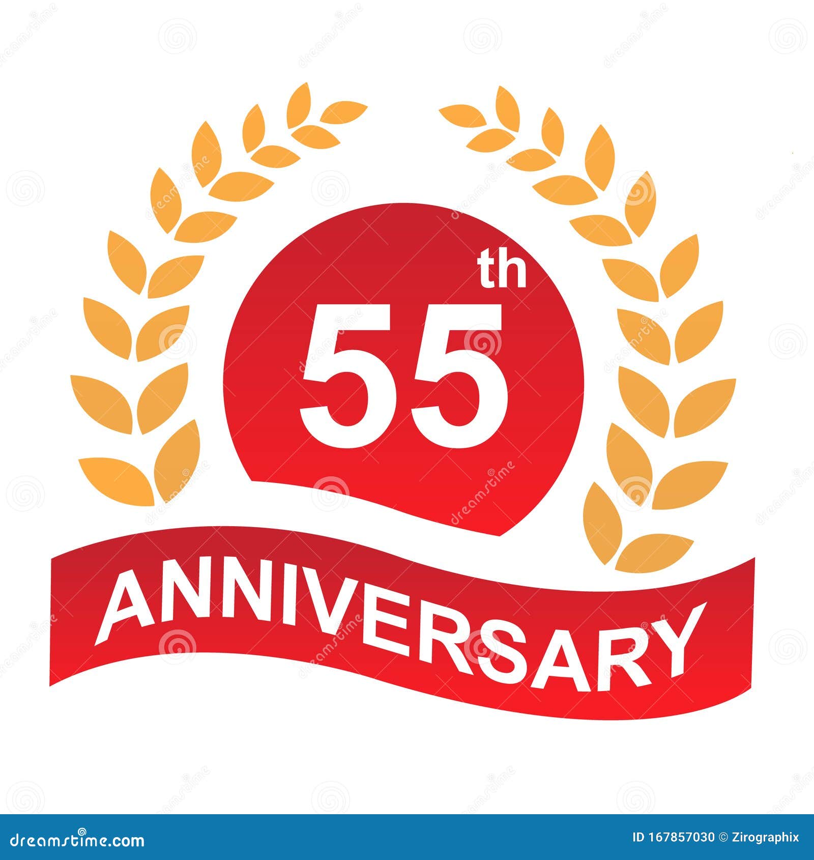 55th Anniversary Logo Illustration Art Stock Illustration ...