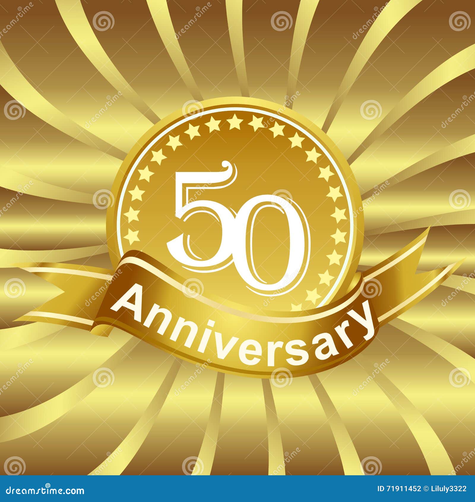 Happy 50th Anniversary  Royalty Free Stock Photography 