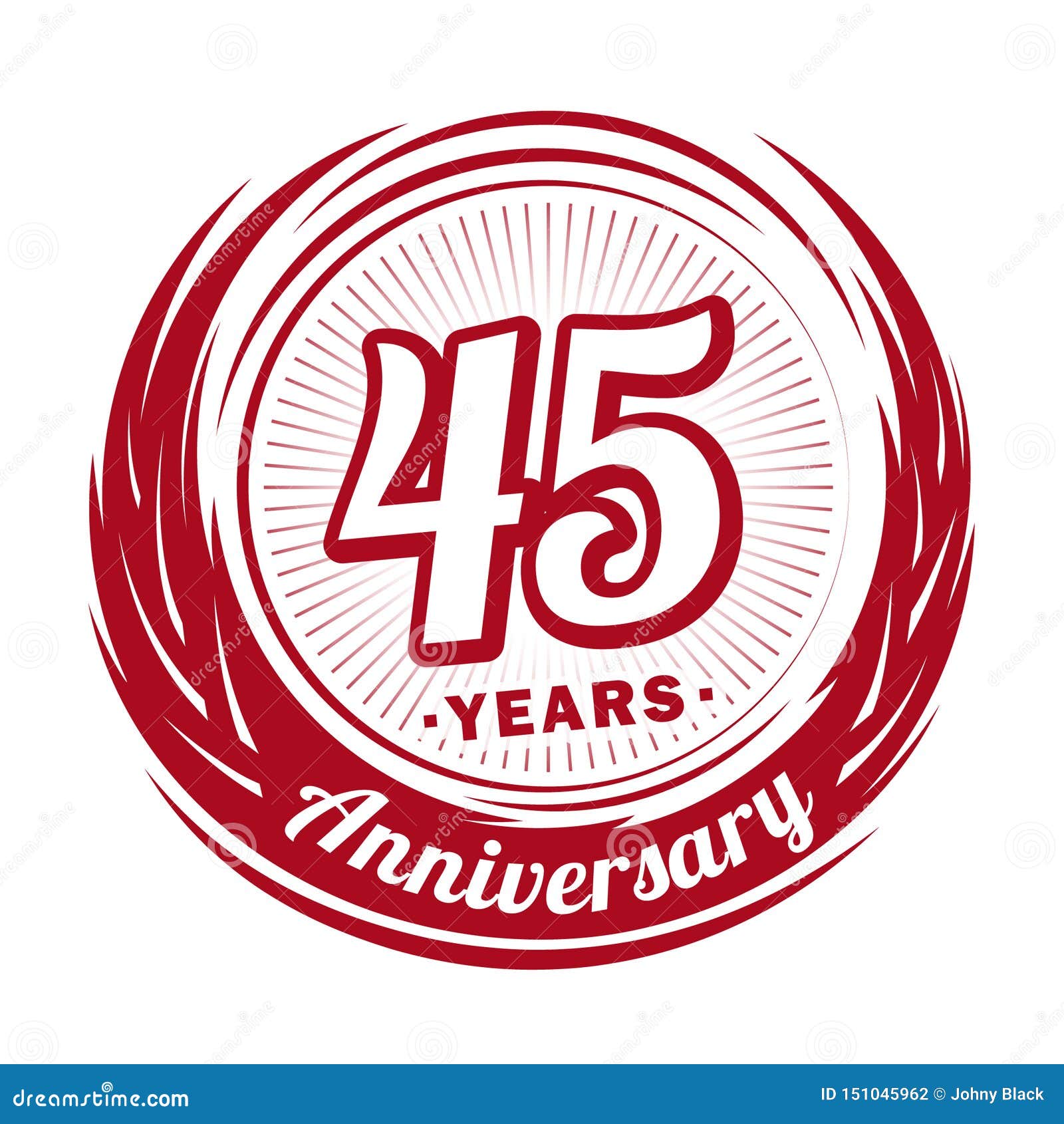 45 year anniversary. elegant anniversary . 45th logo.