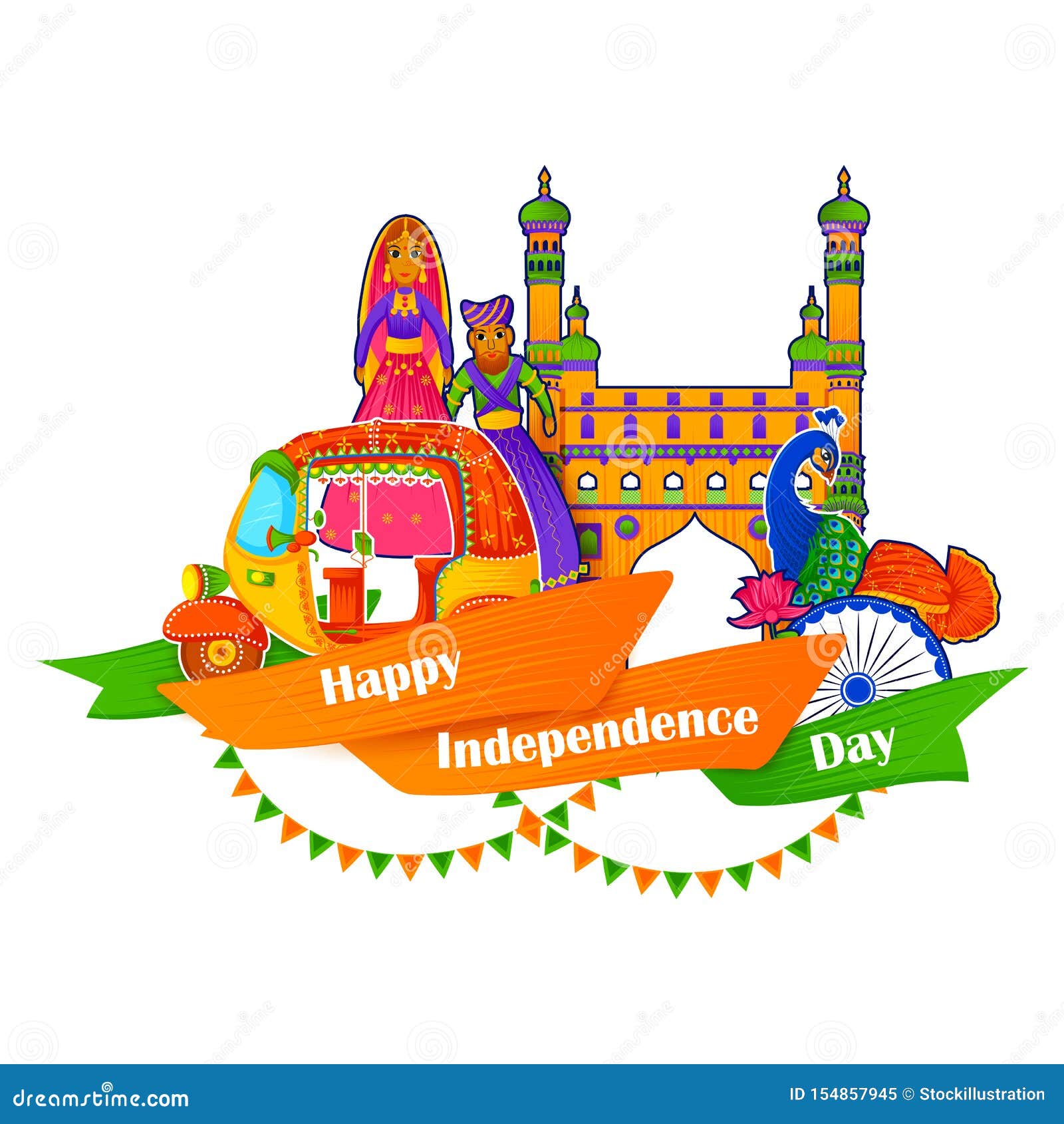 15th august independence day of india tricolor background