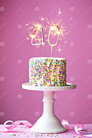 40th Birthday Cake Stock Photo Image 50126934