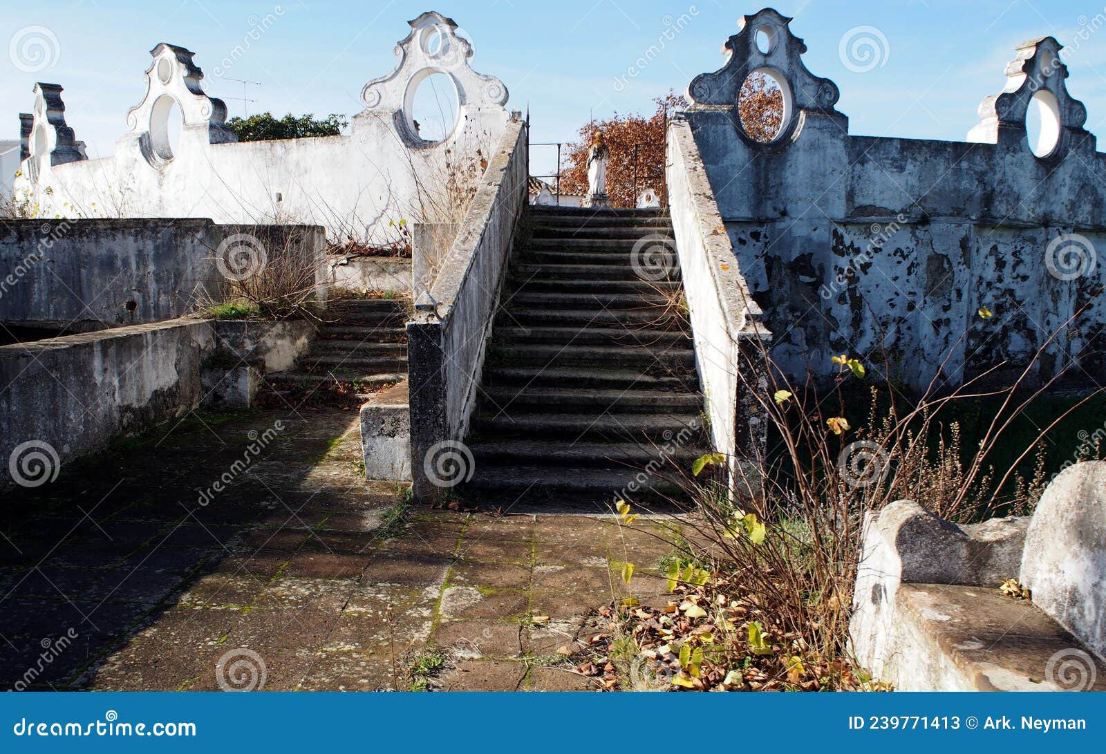 17th-century cistern of the herdade da mitra, baroque architectural details, near the village of valverde, evora, portugal