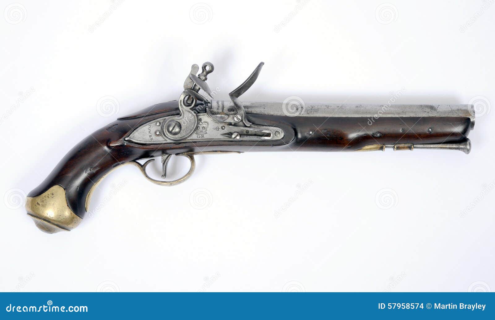 18th century flintlock pistol