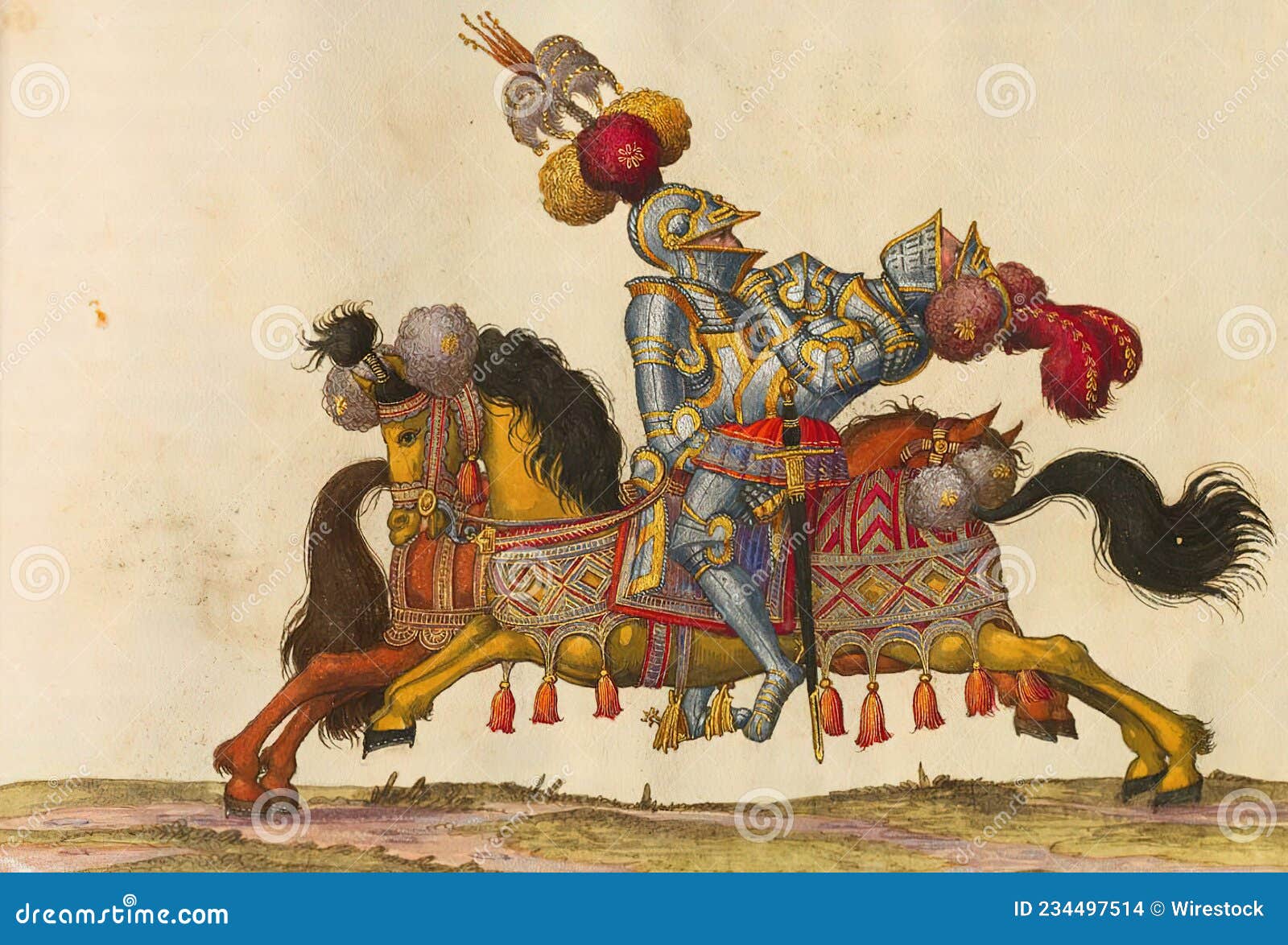 1617th Century German Martial Arts.Good for History Stock Photo