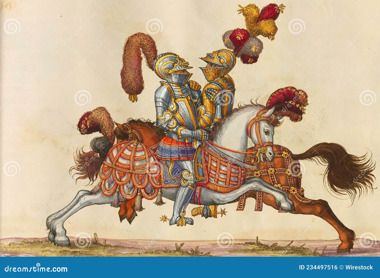 1617th Century German Martial Arts.Good for History Stock Photo