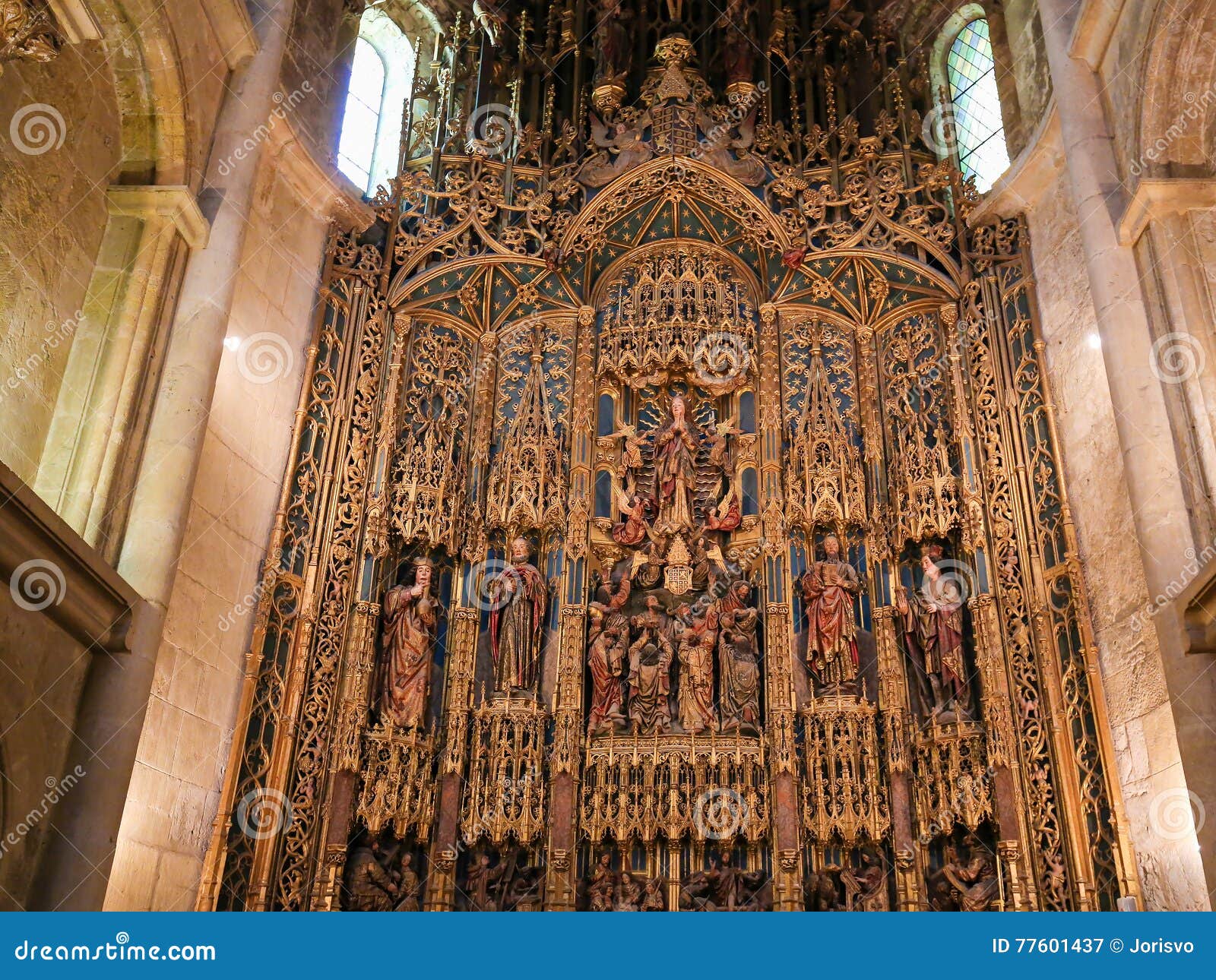 15th century retable in coimbra old cathedral or se velha