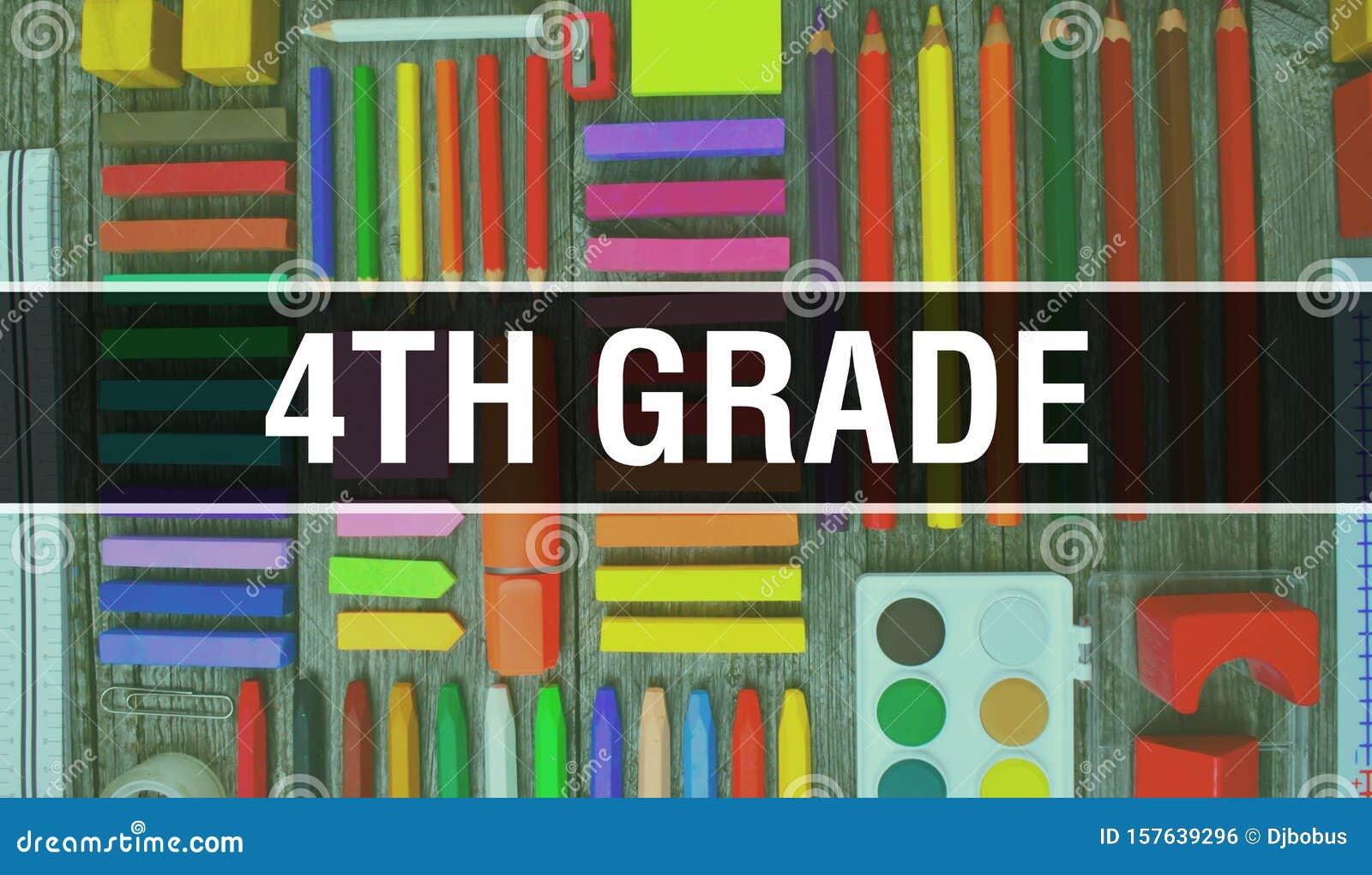 4th Grade Text with Back To School Wallpaper. 4th Grade and School  Education Background Concept Stock Photo - Image of school, design:  157639296