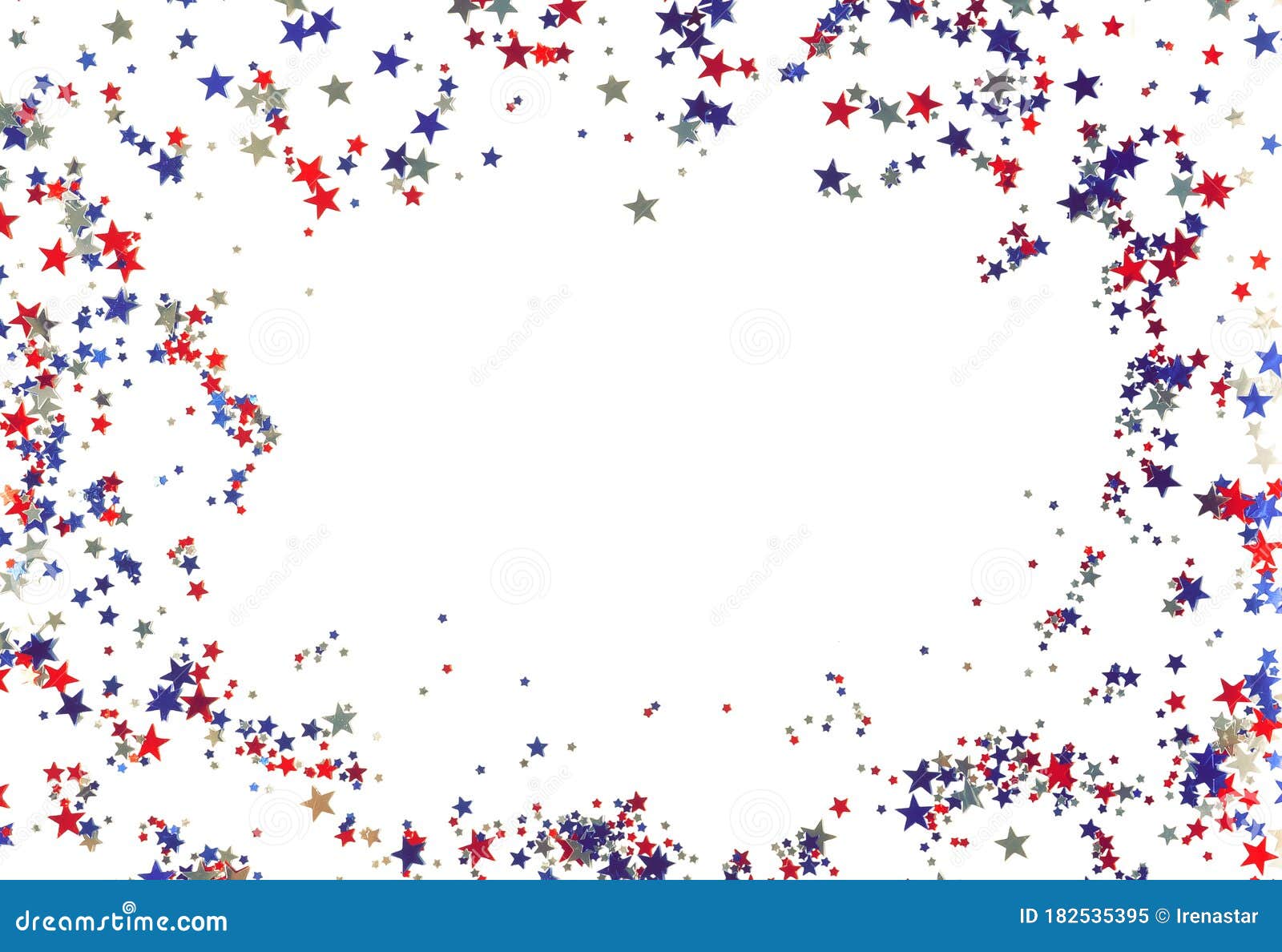 4th of july american independence day decorations stars confetti  frame