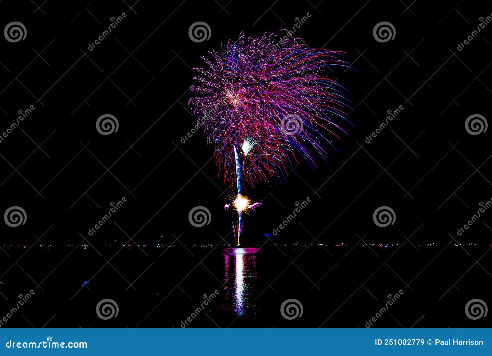 4th July Fireworks Naples Beach Florida Stock Image Image of july