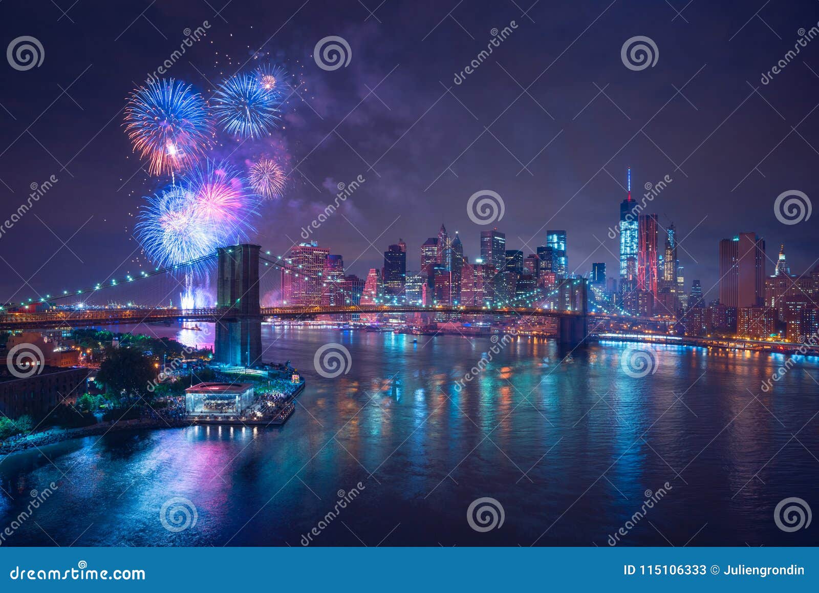 4th of july fireworks in new-york