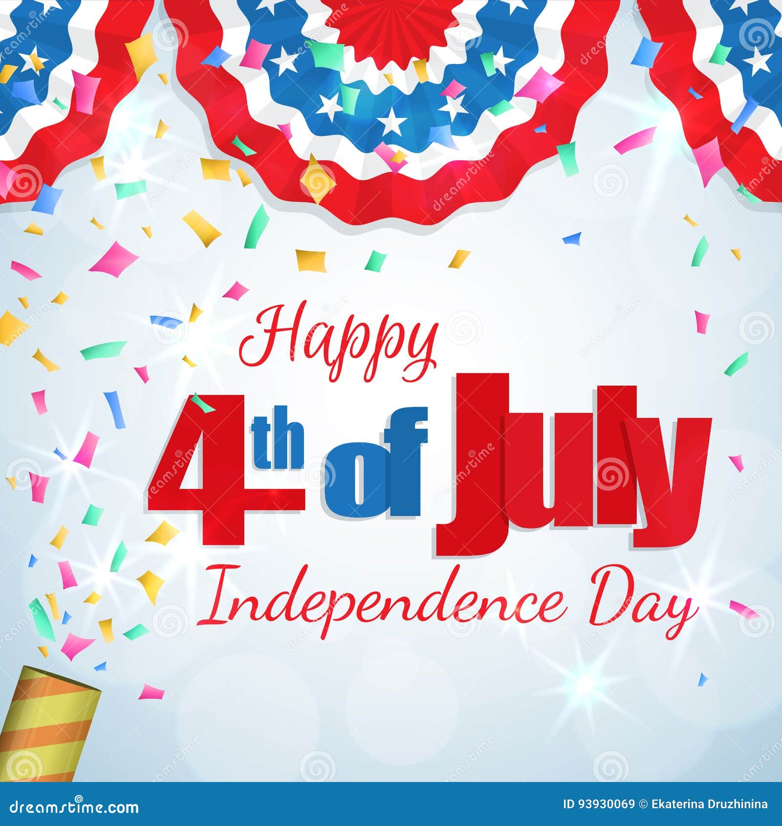 4th of july independence day greeting card stock vector july 4th greeting cards