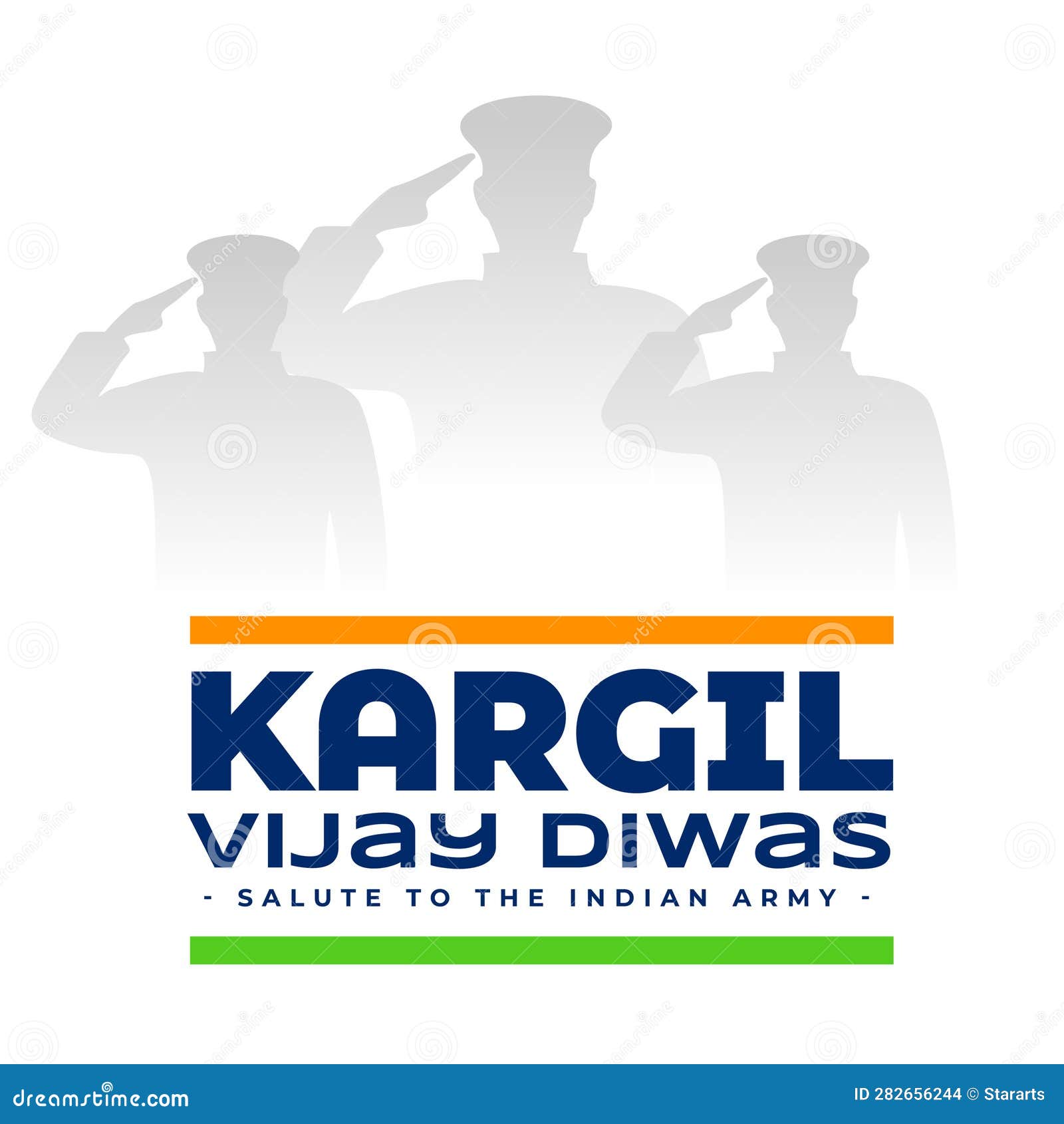 Kargil vijay diwas background with a war memorial Vector Image