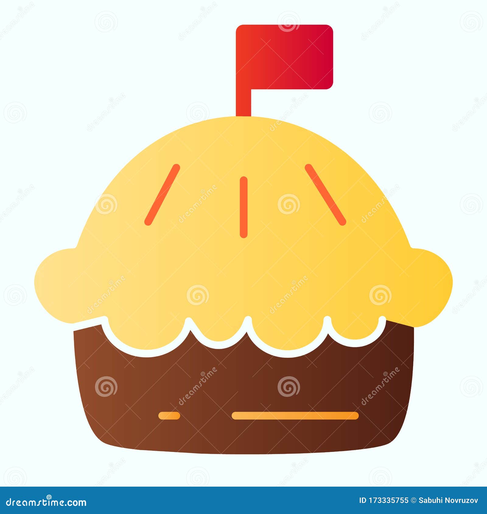 Download 4th July Pie Flat Icon. American Pie Vector Illustration ...